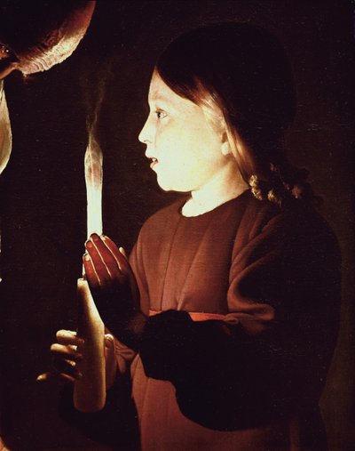 San José el Carpintero, detalle del Niño Jesús, c.1640 (detalle) de Georges de La Tour